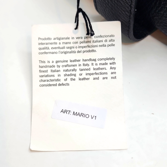 MASSEI, GENUINE LEATHER, MADE IN ITALY, MEN’S TOILETRY BAG, HAND MADE BLACK - Picture 9 of 16